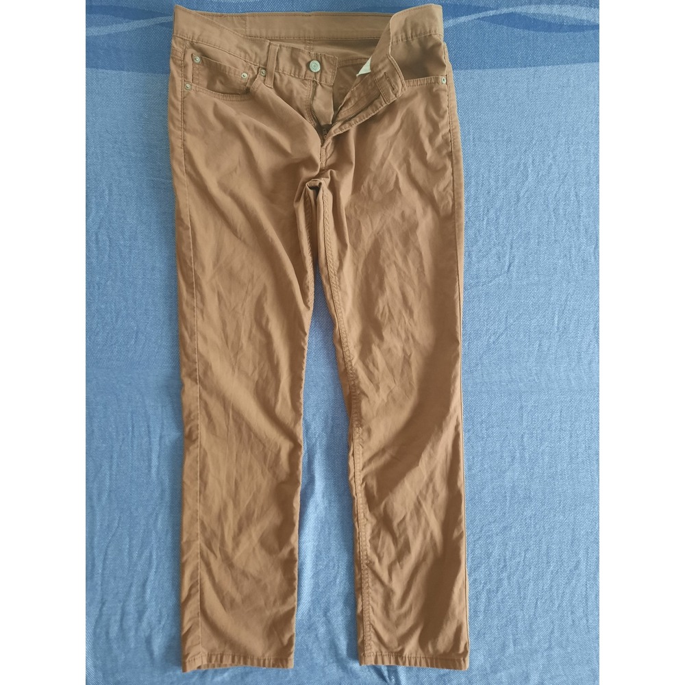 Levis 511 Slim Fit Pants Men 32x32 Brown Tan Straight Chino Trousers 04511-0144